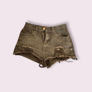 black highwaisted shorts